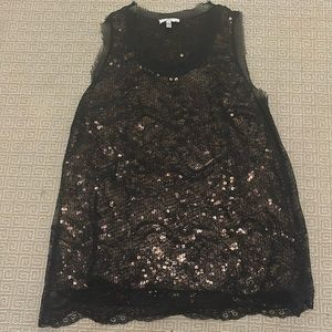 Dressy lace and sequin top